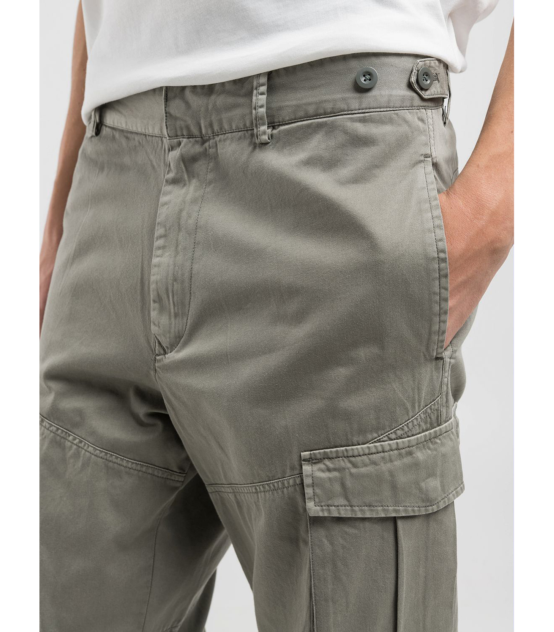 レギュラーフィットコットンツイル カーゴパンツ 詳細画像 ミリタリーグレー 7